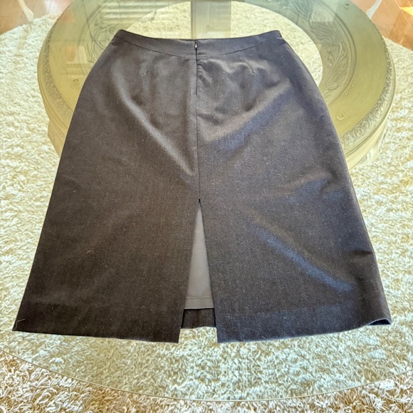 Vtg Fall 02 Banana Republic Skirt Womens Size 4 Gray Stretch Wool Blend Career - Picture 4 of 9